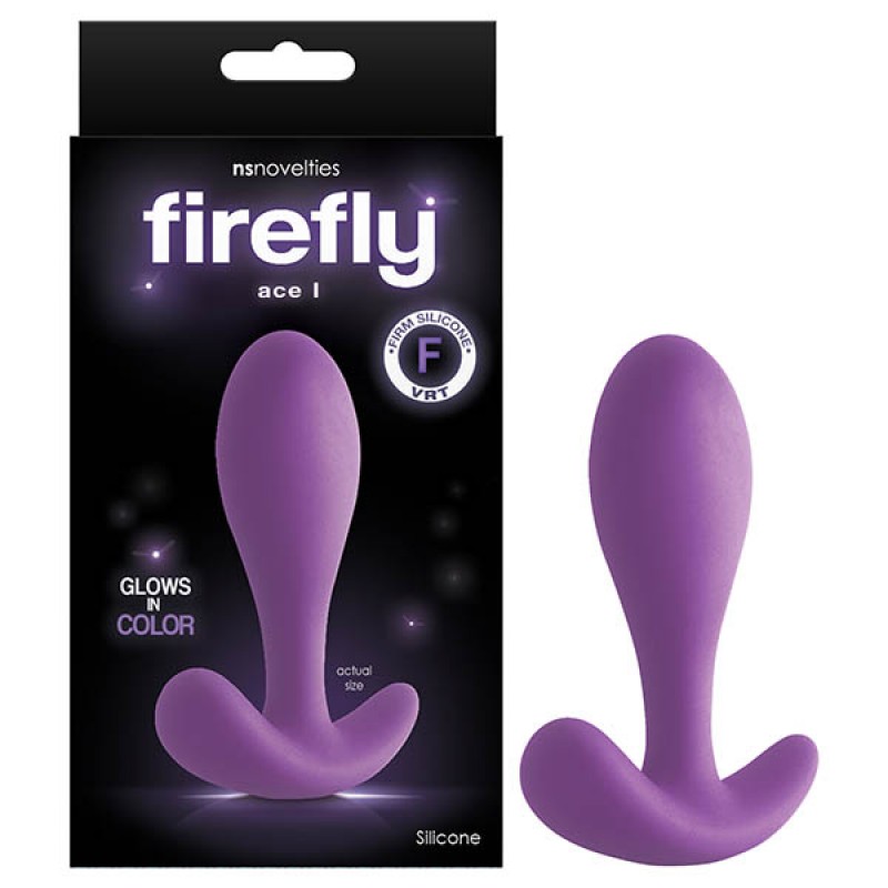 Firefly Ace I Glow In Dark Anal Plug - Purple